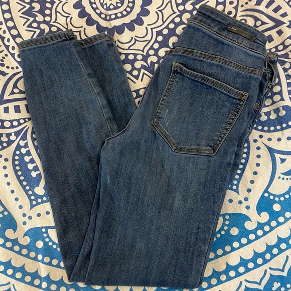 AWESOME!💙👖ANTHROPOLOGIE! HIGH RISE! DENIM LEGGING!👖💙27 3/4 28” PILCRO - Picture 10 of 13
